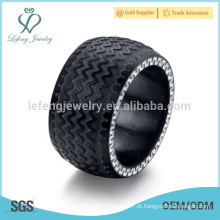 Fancy preço anel de zircônio preto, projetar seu próprio anel de aço inoxidável